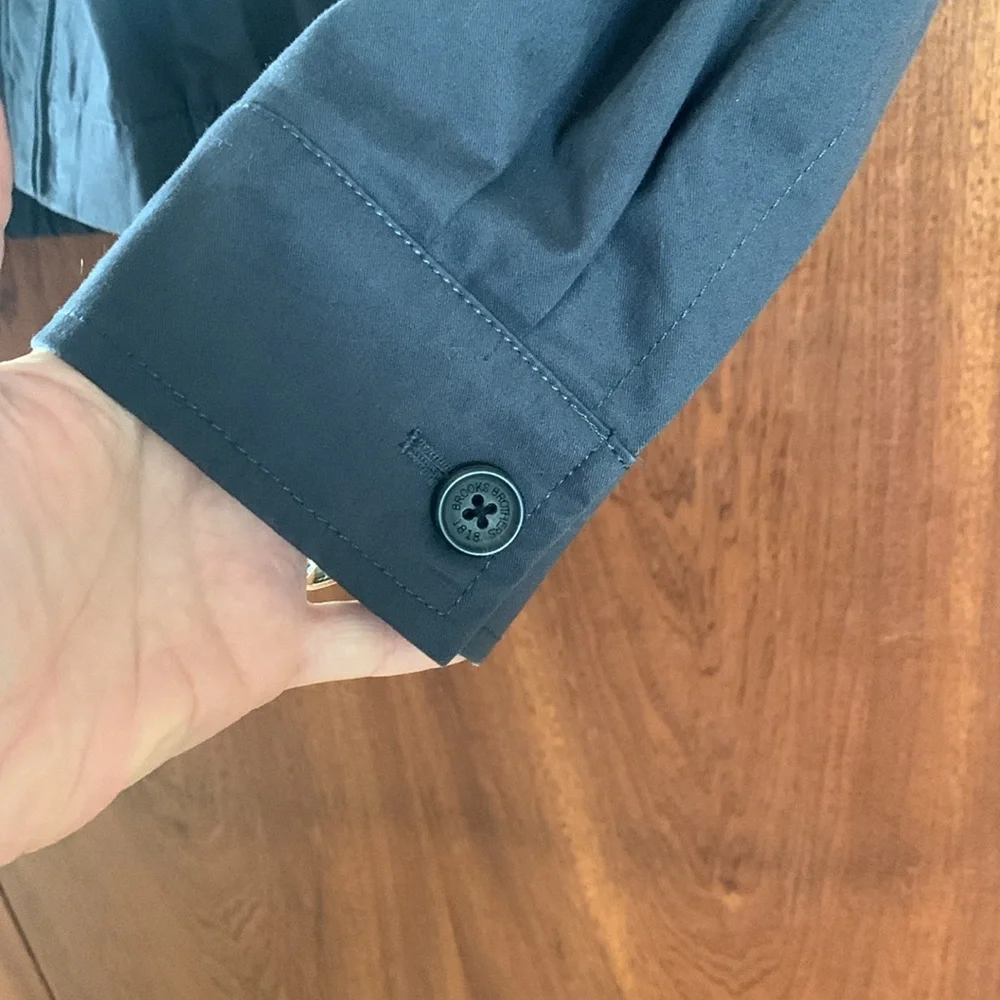 Brooks Brothers 346 Navy Gray Bomber Jacket L